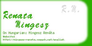 renata mingesz business card